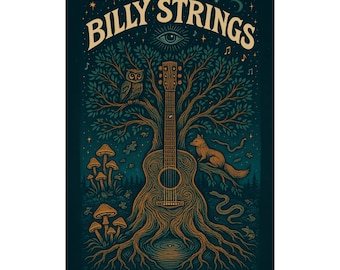 Billy Strings  'Living Pickin' Tree' | Psychedelic Bluegrass Jam Band Poster