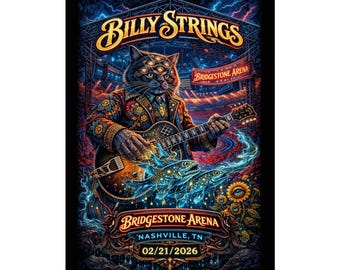 Billy Strings | 02/21/2026 | Nashville, TN | Concert Poster  | N2