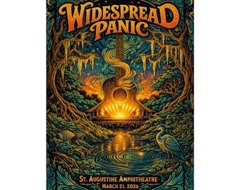 Widespread Panic | 03/21/26 | St. Augustine, FL | Concert Poster  | N2
