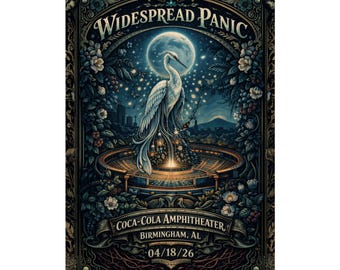 Widespread Panic | 04/18/26 | Birmingham, AL | Concert Poster  | N2