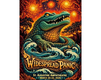 Widespread Panic | 03/20/26–03/22/26 | St. Augustine, FL | Concert Poster  | V1