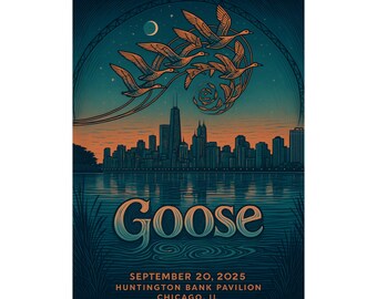 Goose Chicago September 20, 2025 | Huntington Bank Pavilion | Concert Poster V2