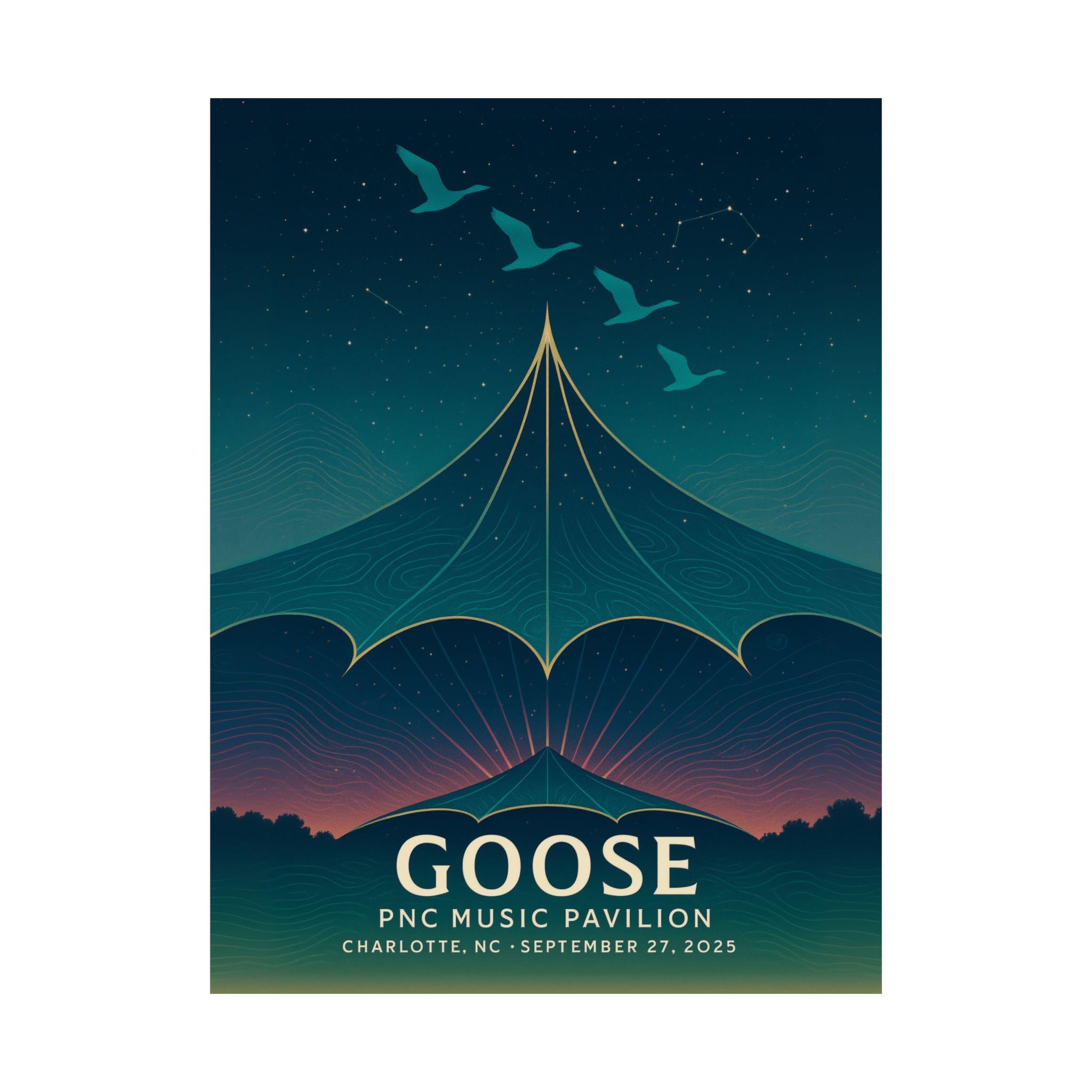 Goose Charlotte September 27, 2025 Concert Poster | PNC Music