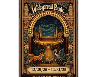 Widespread Panic | 12/29/25-12/31/25 | Atlanta, GA | Concert Poster  | V1