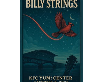 Billy Strings Louisville KY | Dec 6, 2025 | KFC Yum! | Concert Poster | Night 3