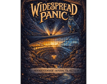 WidespreadPanic | 02/15/26 | Austin, TX | Concert Poster  | N2