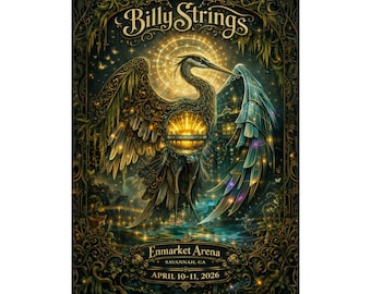 Billy Strings | 4/10/26 - 4/11/26 | Savannah, GA | Concert Poster  | V1