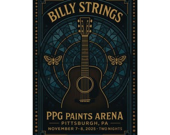 Billy Strings Pittsburgh November 7&8 | PPG Paints Arena | Concert Print | V1