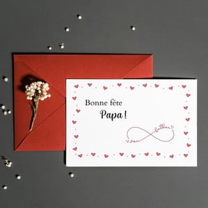 Carte fête des pères imprimable - fête des pères - version tendre - fichier PDF