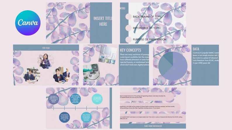 Presentation Template for Students | Designed With Canva | - Etsy