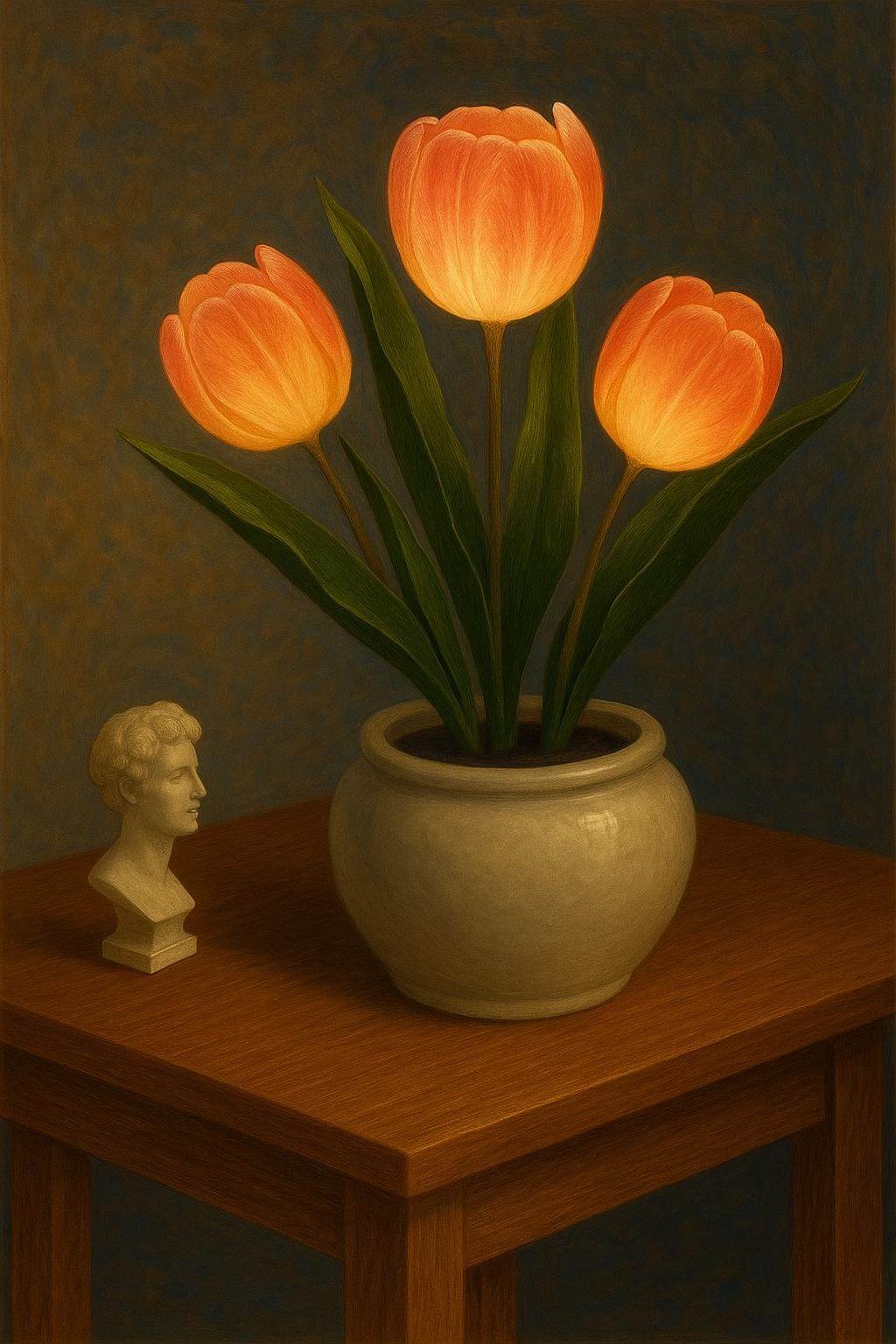 LED Tulip Night Light – Simulated Flower Lamp for Desk & Room Decor – Romantic Atmosphere Light, Table Lamp, Gift for her