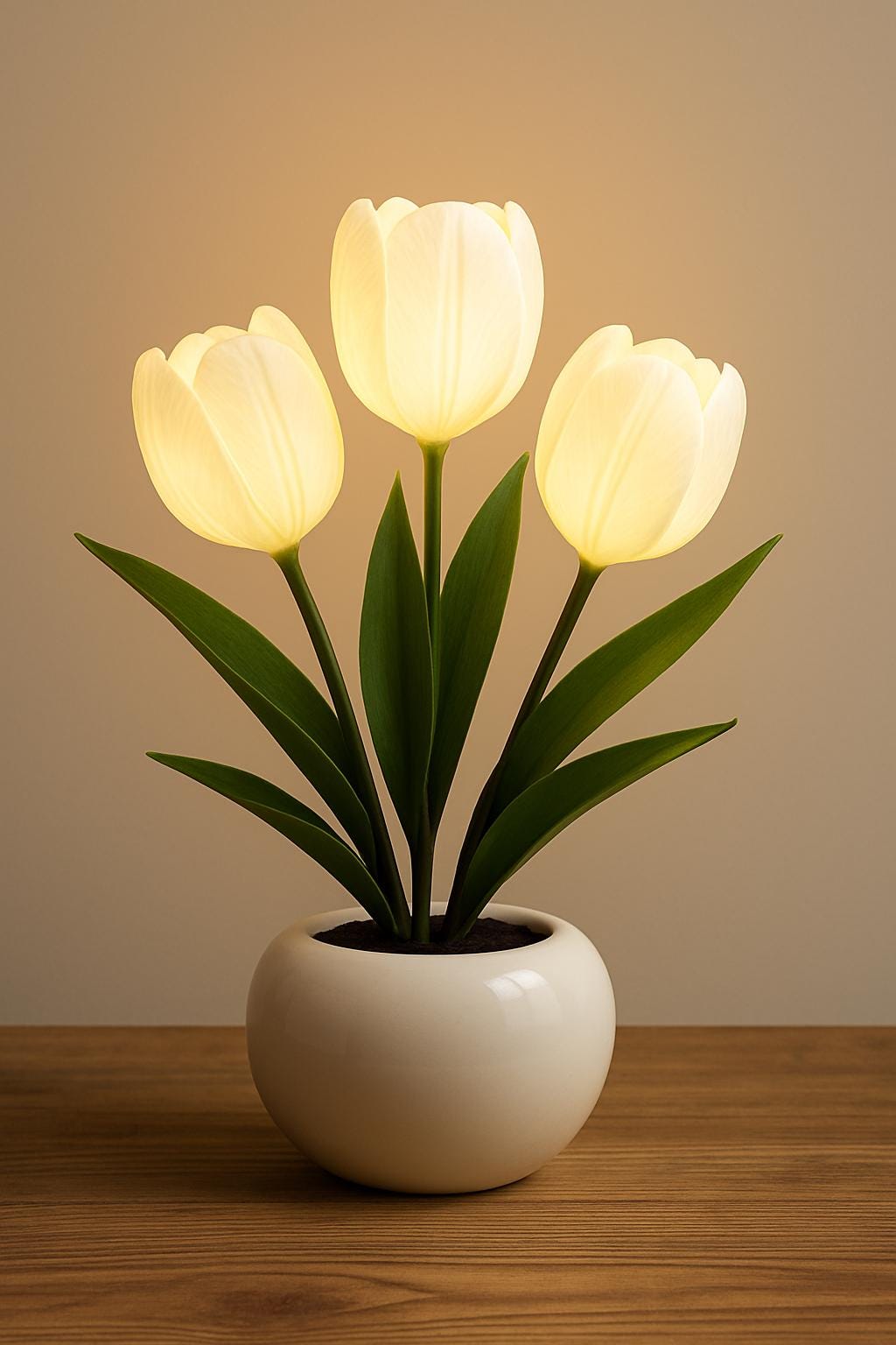 LED Tulip Night Light – Simulated Flower Lamp for Desk & Room Decor – Romantic Atmosphere Light, Table Lamp, Gift for her