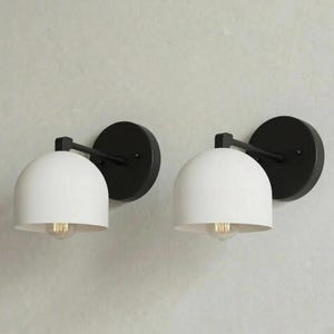 Wall Sconce Brass, Cone Shade, Small Modern Light