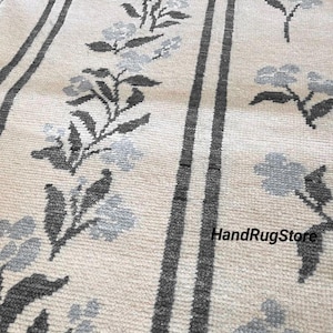 9X12,Hand knotted floral rug tree of life  Oushak Large rug muted Hand-knotted Vintage Oushak Wool Area Rug for Living Room, Dining room.