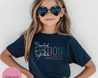 Personalized birthday shirt for girls and boys with name and number, birthday outfit, T-shirt for birthday child, 4 5 6 7 8 9 10