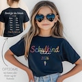 Gift for kindergarten graduation 2026, Personalized T-shirt for school children with name, enrollment, start of school, shirt for girls and boys. product logo