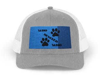 Who Rescued Who Trucker Cap - Dog Lover Pet Owner Gift