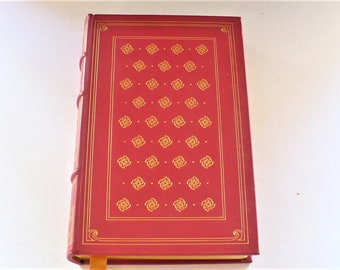 Collected Poems by W.H. Auden,1976, Franklin Library, Limited First Edition Book, Gold Gilt Edges, Red Leather, Silk endpapers, Raised Hubs,