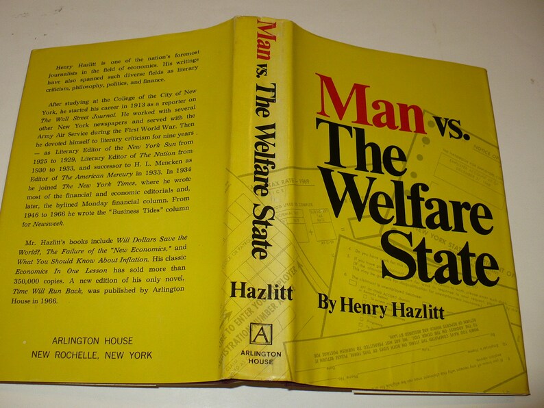 Books Politics Man vs The Welfare State 1st Edition by Etsy