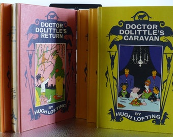 Children's Books. Set of Six with Case, Doctor Dolittle's Caravan, In the Moon, Circus, Return, Garden, Zoo. C.R.1927. 1953,H.C. Like New!,,