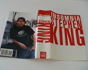 Book Fiction Horror, Insomnia by Stephen King, C.R. 1994 Pub. Viking, No. 1-10, ISBN 0-670-85503-0, Special Dust Cover, Hardcover G. Conditi