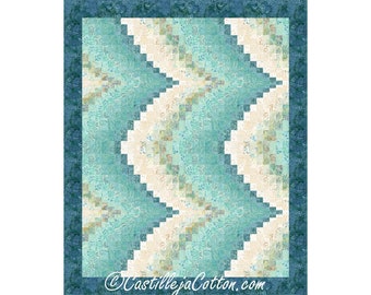 Double Rising Waves Quilt ePattern, 5931-1e, digital pattern, Bargello Lap Quilt,  Timeless Treasures Tonga Surfside, fat quarter friendly