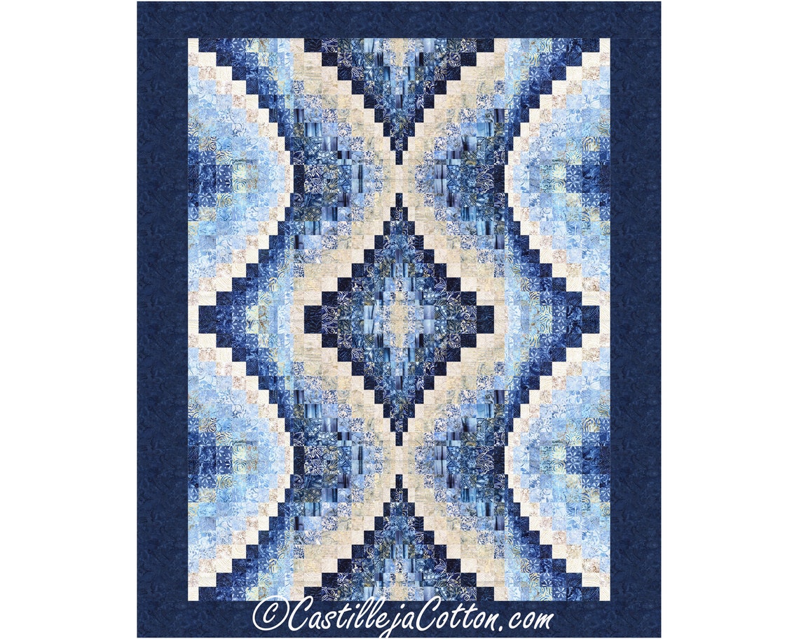 Echoing Jewel Eclipse Quilt Epattern, 5849-1e, Digital Pattern, Double ...