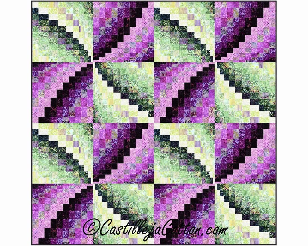 Bargello Pinwheels Quilt Epattern, 4867-6e, Digital Pattern, Bed Topper ...