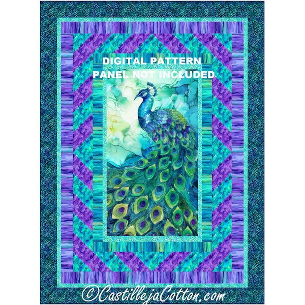 Peacock Quilt Panel Pattern Etsy