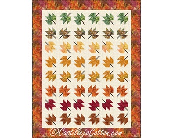 Whirling Leaves Quilt Pattern, 5916-1e, digital pattern, lap Quilt Pattern, Timeless Treasures Fabrics Tonga Cider, fat eighth friendly