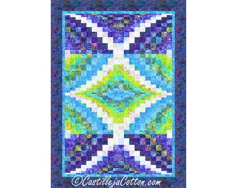 Center Diamond Dreamer Quilt ePattern, 5804-3e, digital pattern, bargello lap quilt pattern, Timeless Treasures Fabrics, Dreamer