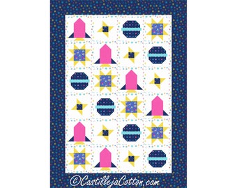 Children In Space Quilt ePattern, 5932-1e, digital pattern, childs lap quilt pattern, Dear Stella To The Moon