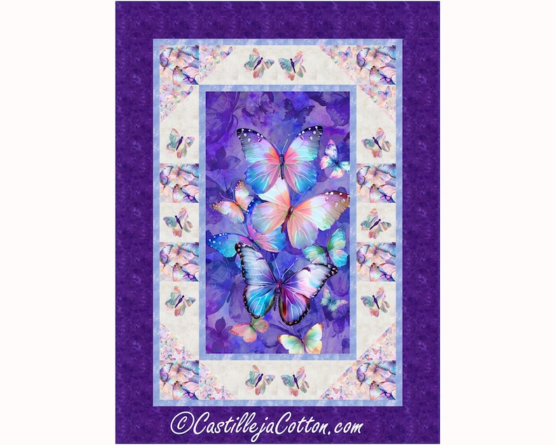 Fluttering Butterflies Quilt Pattern, 5899-2e, Digital Pattern, Panel ...