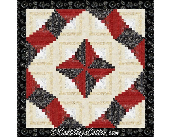 Twisted Log Cabin Quilt Pattern 4961 1 Digital Pattern Etsy