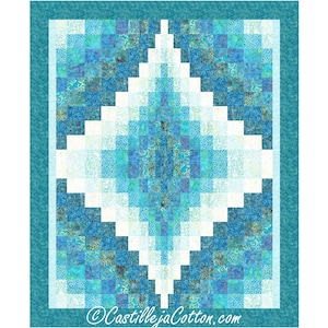 Double Bargello Jewel Splash Quilt ePattern, 5402-6e, digital pattern, double bed bargello Quilt pattern, Timeless Treasures Tonga Splash