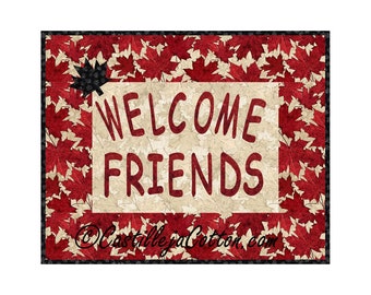 Canadian Friends Welcome  Quilt ePattern, 4057-14e, digital pattern, mini wall Quilt Pattern, Northcott Fabrics Stonehenge Oh Canada 12