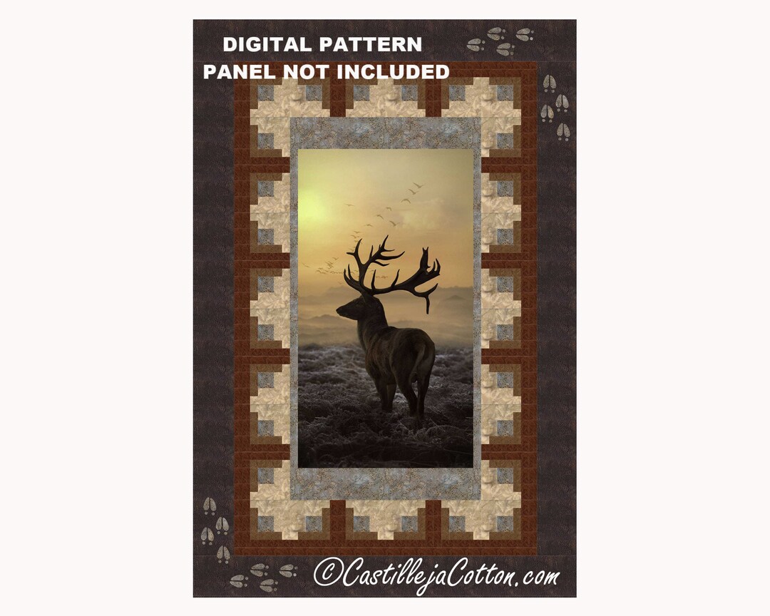 Sunset Elk Panel Quilt Epattern, 56571e, Digital Pattern, Elk Panel