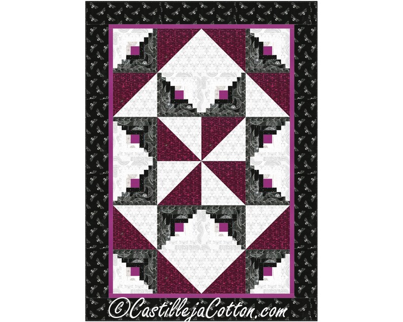 Pinwheel Star Quilt Epattern 4969 2e Lap Quilt Pattern Log Etsy