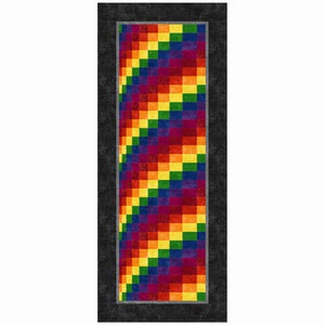 Rainbow Bargello Table Runner Quilt ePattern, 4628-8e, digital pattern,  fat eighth friendly quilt pattern, Quilted Table Runner
