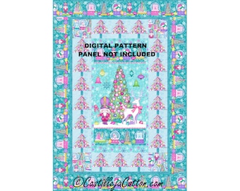 Christmas Globes Quilt Pattern, 5907-1, digital pattern, Christmas Lap panel quilt pattern, Northcott Fabrics Merry and Bright