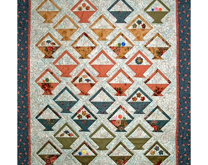 Basket Quilted Wall Hanging Cottage Baskets Wall Quilt, on Sale Etsy