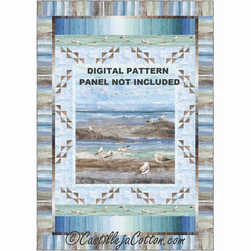 Ocean Sea Gulls Quilt Epattern 53571e Digital Pattern Sea Etsy