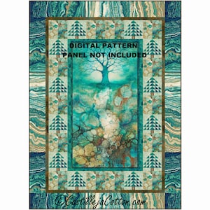 Tree of Wisdom Quilt ePattern, 5353-1e, digital pattern, Tree Panel Lap Quilt Pattern, Northcott Fabric Tree of Wisdom