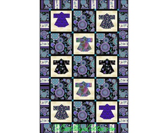 Empress Kimonos Quilt ePattern, 4782-5e, Digital Pattern, kimono lap quilt pattern, Timeless Treasures Fabrics Empress