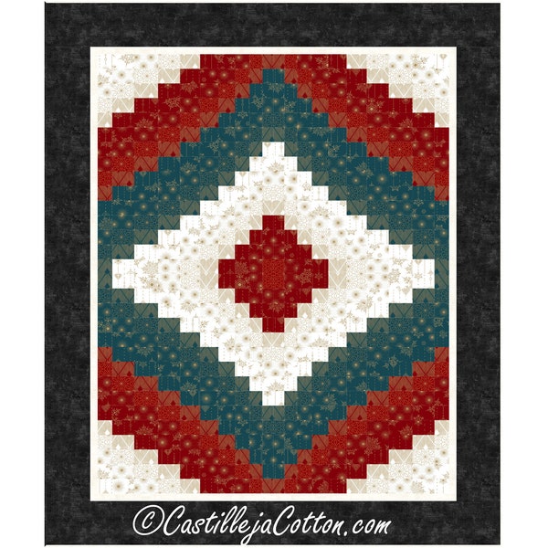 Shimmer Rhinestone Quilt Pattern, 5842-2e, digital pattern, double bed bargello Quilt pattern, Northcott Fabrics Shimmer Sparkle