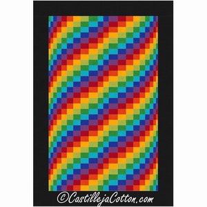May include: A colorful checkered pattern with alternating squares of red, orange, yellow, green, blue, indigo, and violet.