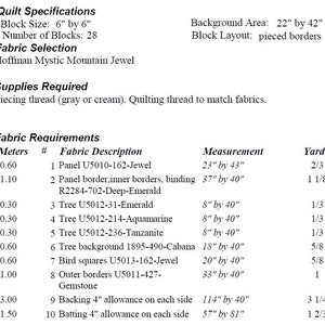 Mystic Forest Quilt ePattern, 5734-1e, wilderness panel Lap quilt pattern, Hoffman CA Fabrics Mystic Mountain image 2