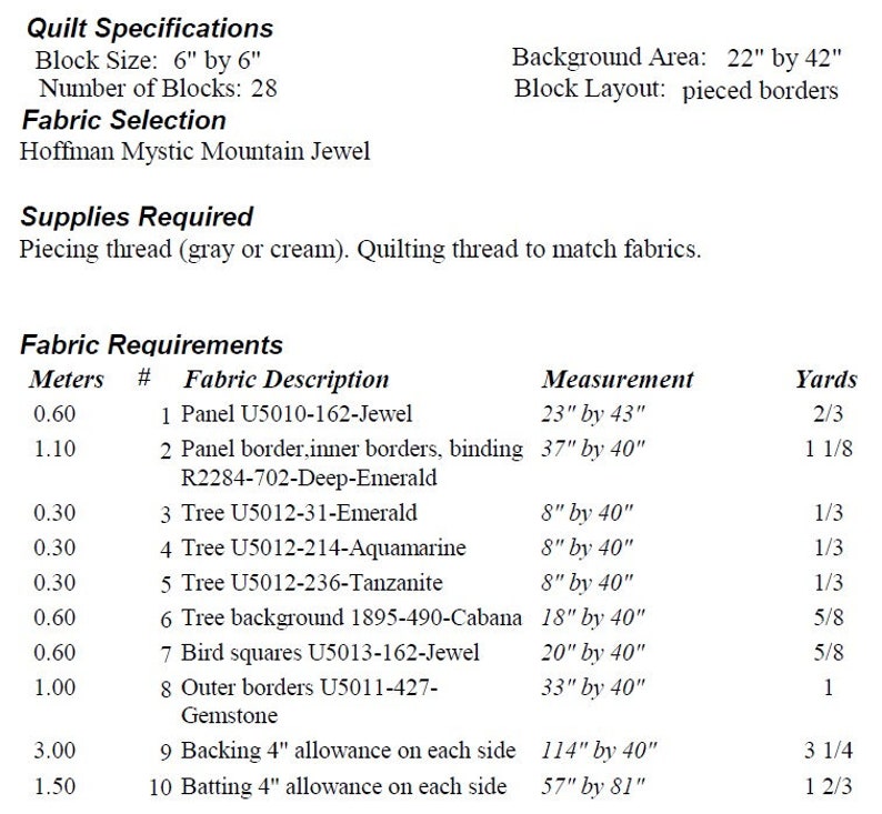 Mystic Forest Quilt ePattern, 5734-1e, wilderness panel Lap quilt pattern, Hoffman CA Fabrics Mystic Mountain image 2