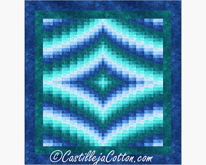 Echoing Diamonds King Quilt Epattern 53241e King Quilt Etsy