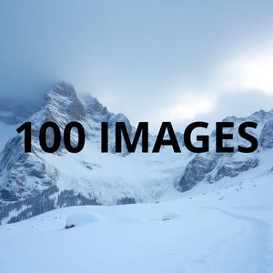 Foto digitale di montagne innevate, paesaggio invernale, natura, relax, per uso decorativo, sfondo per desktop, stampa d'arte (100 immagini)